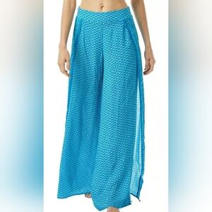 MICHAEL Michael Kors Blue Patterned Split Leg Pants